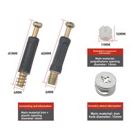 Fournisseur de quincaillerie de connexion 3-en-1 en plastique pour meubles, armoires et placards ; Type à roue excentrique