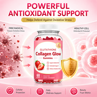 Gummies de L-Glutathion personnalisées avec des ingrédients à base de plantes pour éclaircir la peau, complément botanique naturel, fabriquées en Chine