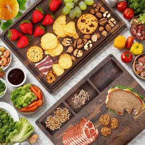 Оптовая продажа разделочных досок из бамбука, акации, бука, ореха, оливы, дуба, тика с лазерной гравировкой логотипа, с ручкой, для кухни, оптом - Product Image 5