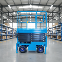 Plateforme élévatrice mobile à ciseaux 4m 8m 16m pour travaux en hauteur, électrique, autonome, avec système de garde-corps de sécurité, 2000kg