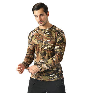 लंबी आस्तीन सड़क पर शिकार छलावरण टी शर्ट पुरुषों सांस लड़ाकू टी शर्ट ड्राई खेल Camo आउटडोर शिविर टीस काले pythons कैम - Product Image 2