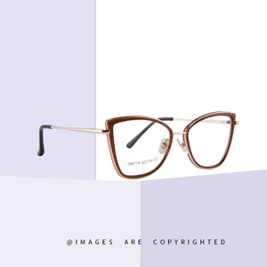 กรอบแว่นตาฟาไลเออร์ แคทอาย TR87114 กรอบเต็มป้องกันแสงสีฟ้ากรอบโลหะสำหรับทุกเพศ - Product Image 2