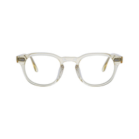 Lunettes optiques de luxe anti-lumière bleue rondes personnalisées Montures de lunettes en acétate