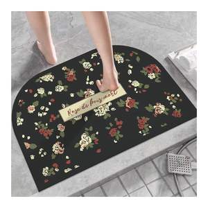 Super Water Absorberende Duurzaam Dikke Badkamer Tapijt Circulaire 3d Extra Lange Non Slip Bad Sets Matten Diatomeeën Modder Badmat Mat - Product Image 3