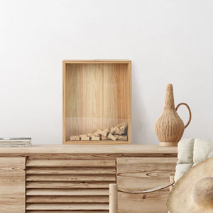 Vitrina de Madera con Tapa de Cristal Real, Caja de Recuerdos, Marco de Madera para Dinero, Marco de Madera para Corchos de Vino, Marco de Madera para Recuerdos - Product Image 3