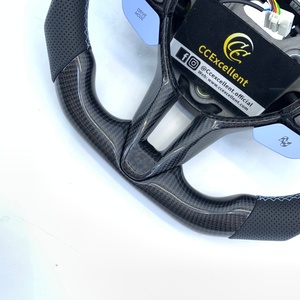 Volante Deportivo de Fibra de Carbono Personalizado para <span class=keywords><strong>Hyundai</strong></span> I30N 2018-2020 con Línea Azul - Product Image 3
