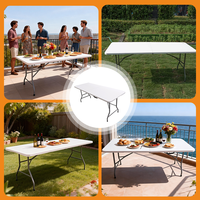 Table de travail pliante en plastique Lowes, table utilitaire pliante, vente en gros, promotion