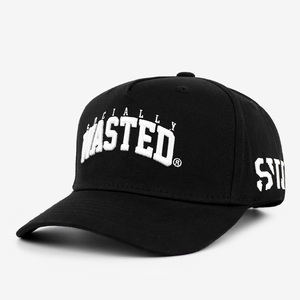 도매 5패널 코튼 블랙 야구 모자 맞춤 3D 자수 로고 레터 패턴 일반 남성 캐주얼 편안한 스포츠 모자 - Product Image 3