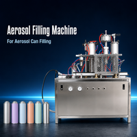 Remplisseuse et sertisseuse d'aérosols haute vitesse avec moteur servo, écran tactile PLC et conception anti-fuite facile à nettoyer