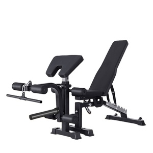 <span class=keywords><strong>Banco</strong></span> de Pesas Ajustable Comercial con Extensión de Piernas y Accesorio para Curl de Bíceps, Equipo de Gimnasio Multiusos para Press de Banca - Product Image 1