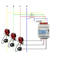 Compteur d'énergie Wi-Fi Acrel 3*100A avec CTS à noyau divisé, fonction DI/DO, enregistreur de données de puissance triphasé pour la surveillance de la consommation