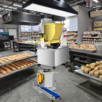 Machine automatique de division et d'arrondissement de pâte en acier inoxydable de qualité alimentaire, capacité 120 kg/h, 110 V/220 V, pour usage en boulangerie
