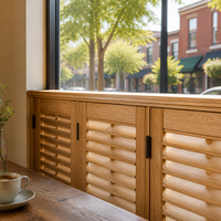 Volets de fenêtre sur mesure en gros, volets horizontaux à persiennes, volets de style plantation pour la maison et l'hôtel