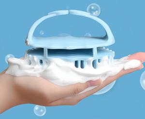 Nouveau design Brosse exfoliante en silicone pour le cuir chevelu, masseur capillaire, brosse à shampoing, utilisation humide et sèche, pour l'exfoliation du cuir chevelu - Product Image 5