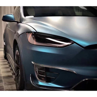 Kit de Carrocería de Fibra de Carbono Húmeda RZ para Modificación de Automóviles 2015-2022, Alerón Delantero y Trasero, Faldones Laterales, Compatible con Tesla Model X