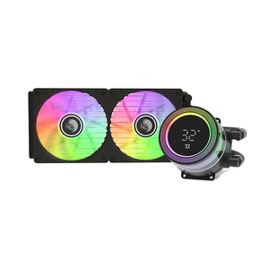Refroidisseur <span class=keywords><strong>de</strong></span> <span class=keywords><strong>liquide</strong></span> CPU 240mm <span class=keywords><strong>refroidissement</strong></span> par <span class=keywords><strong>eau</strong></span> radiateur PC noir <span class=keywords><strong>liquide</strong></span> refroidisseur <span class=keywords><strong>de</strong></span> processeur <span class=keywords><strong>liquide</strong></span> 240 ARGB avec affichage <span class=keywords><strong>de</strong></span> la température - Product Image 2