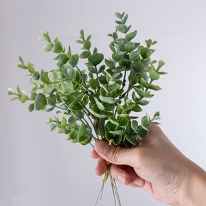 CallaFloral – Bouquet d'eucalyptus, fleurs artificielles en plastique vert et marron, artisanat décoratif pour la maison et les mariages, YC1079 - Product Image 2