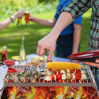 Barbecue pliant portable ultraléger en acier inoxydable pour le camping en plein air et la cuisson au charbon de bois