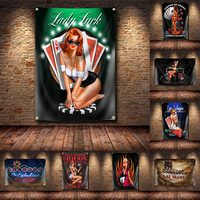 Poster Bendera Spanduk Wanita Cantik Seksi Las Vegas Dekorasi Seni Dinding Iklan 3x5FT Tanda Vintage Pub Klub