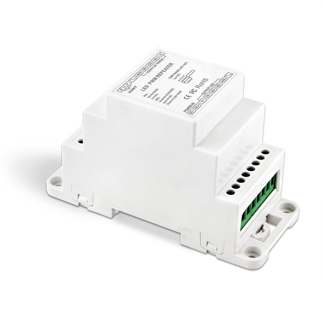 BC-964-DIN DIN Rail 4CH RGBW PWM DMX Control 6A 24A DC5-24V Power Repeater Waterproof Dimmer Amplifier