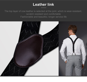 Fashion Suspender 6 Clips <strong>Braces</strong> Casual <strong>Leather</strong> <strong>Men</strong> Elastic Trouser Strap 4 Clip Suspenders <strong>for</strong> <strong>Men</strong> - Product Image 4