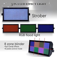 Projecteur stroboscopique LED 8 zones IP65 Pknight 960 RGB SMD 3-en-1 en cuivre pour scène, club et DJ