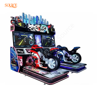 Simulateur de course de moto de luxe à mouvement complet, console de jeu d'intérieur à monnayeur, simulateur de conduite ludique pour centre commercial