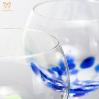 Fournisseurs en gros de verres à vin à pois colorés uniques