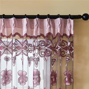 Voile en tissu rouge et de fleurs, jupe en macramé brodée très élégante, style nordique, pour décoration de maison - Product Image 2