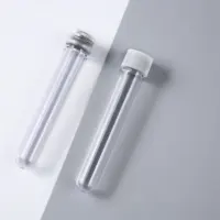 25ml Haustier Transparente Verpackung Kunststoff Rundrohr klare Reagenzglas flaschen Leere nachfüllbare Röhrchen Aufbewahrung flaschen
