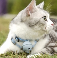 Collier de suivi de chat GPS léger Navigateur GPS Étanche IP67 180 jours d'autonomie de la batterie Suivi en temps réel Geofencing Silicone