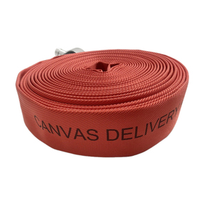 خرطوم تصريف مرن ومتين وقابل لإعادة التدوير من البي في سي عالي الكثافة من إنتربرايزز، أحمر اللون، مقاس 1-1/2 بوصة × 25 قدم، 150 رطل لكل بوصة مربعة، وصلات ذكر وأنثى للماء - Product Image 2