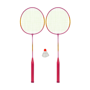 Ensemble <span class=keywords><strong>de</strong></span> raquettes <span class=keywords><strong>de</strong></span> <span class=keywords><strong>badminton</strong></span> en ferroalliage durable pour enfants, 2 joueurs, raquettes d'entraînement junior avec volants pour enfants, vente en gros - Product Image 1