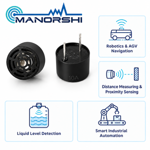 MANORSHI 40kHz <span class=keywords><strong>sensore</strong></span> trasmettitore <span class=keywords><strong>ad</strong></span> <span class=keywords><strong>ultrasuoni</strong></span> 20cm ~ 18m misurazione della <span class=keywords><strong>distanza</strong></span> per le strutture <span class=keywords><strong>di</strong></span> prova - Product Image 4