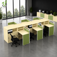 Poste de travail modulaire en forme de L, écologique et moderne, pour employés, avec armoire de rangement intégrée et garantie de 10 ans