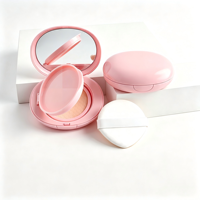 Boîte à coussin d'air vide rose de 15 g avec miroir pour fond de teint BB