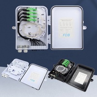 Boîtier de distribution de fibre optique SC 16 cœurs OEM FTTH/FTTB TCP/GPRS, ports étanches, noir/blanc FDB-16O