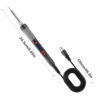 Kit de fer à souder numérique LCD 60W de haute qualité avec chauffage en céramique et 5 pointes de soudage portables pour le soudage