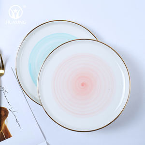 20 Buah Lukisan Tangan Kustom Piring Makan Mewah Perlengkapan Makan Keramik Set Makan Malam Mengkilap untuk Hadiah - Product Image 5