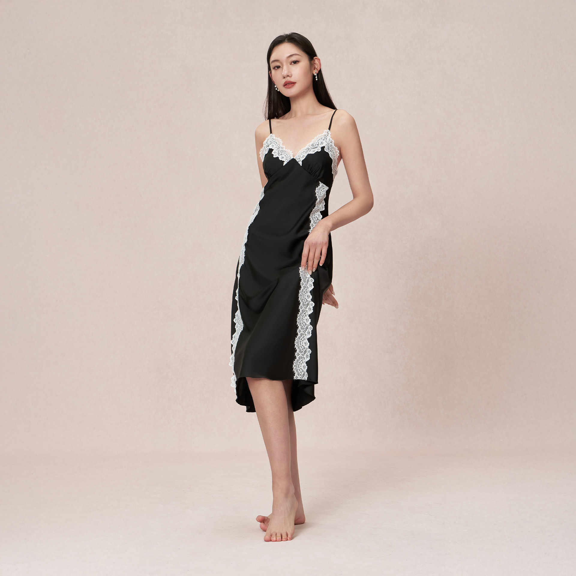 chinese dress ladies Real Essentials 3 Pack: Women's Cami Sleeveless Slip On Night Gown