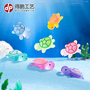 Mini Ornements en Résine Tortue, Décoration Animale de Dessin Animé, Cadeau Artisanat pour la Maison et le Bureau - Product Image 1