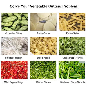 Machine de traitement multifonctionnelle électrique pour légumes et fruits : hachoir, trancheuse, coupe-dés, râpeuse pour carottes et patates douces - Product Image 6