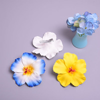 Pince à cheveux Hibiscus artificiel 10 cm en PE, accessoire floral pour décoration de mariage et matériaux de bricolage
