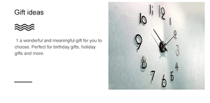 Reloj de Pared Moderno 3D de Acrílico, Autoadhesivo, Silencioso, con Manecillas, Funciona con Batería Recargable, Marca <span class=keywords><strong>YUBI</strong></span>, Decoración Clásica para el Hogar - Product Image 4