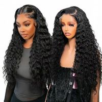 Pelucas de Cabello Humano con Frente de Encaje Brasileño 13*4, Encaje HD Transparente, Peluca de Ondas Profundas, Peluca Frontal Completa de Cabello Peruano