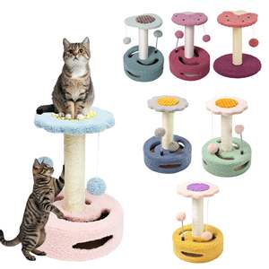 Torre para Gatos de Tamaño Pequeño con Poste Rascador, Cubierta de Sisal sin Residuos, Árbol para Gatos Multifuncional - Product Image 1