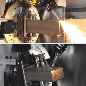 Traitement de découpe laser à grande vitesse des tuyaux en acier inoxydable Machine de découpe de tubes laser à fibre à <span class=keywords><strong>3</strong></span> mandrins - Product Image 4