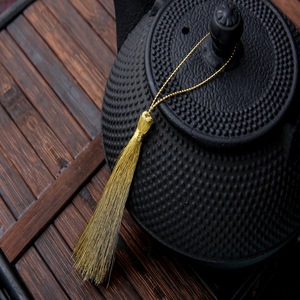 Handmade Faux lụa chủ đề tua 13cm Tự làm đồ trang sức làm Vật liệu nhà máy vàng/bạc lụa tua dây rìa cho sáng tạo - Product Image 5