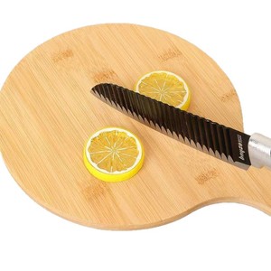 Bandejas de servir de madera maciza redondas de 6 a 13 pulgadas con asa para postres, pizza, pan, fiestas, uso en hoteles - Product Image 5