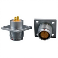 Connecteur de panneau à souder auto-bloquant push-pull RealRun série K, fiche femelle à 4 trous, bride carrée, IP68, aviation multi-contacts 3K 4K 5K
